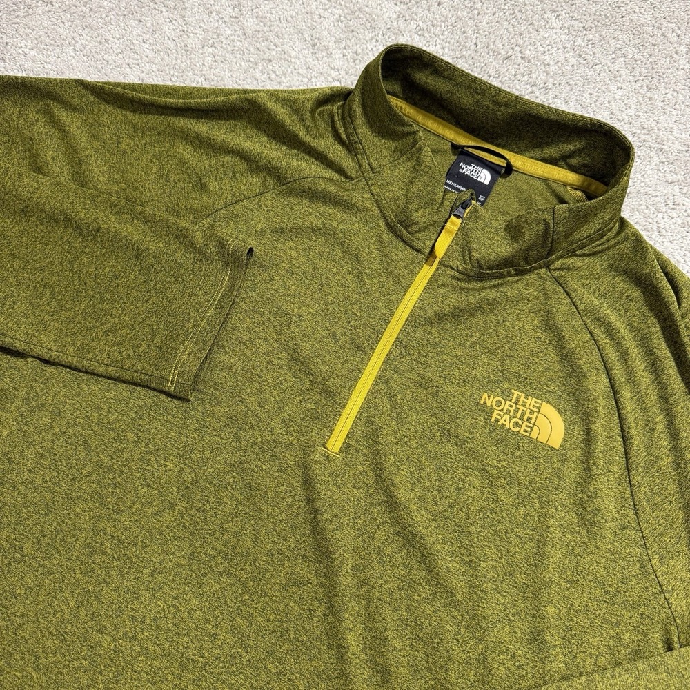 The North Face Pullover Mens Sz XL Olive Green 1/4 Zip Lightweight Shirt UPF 40+